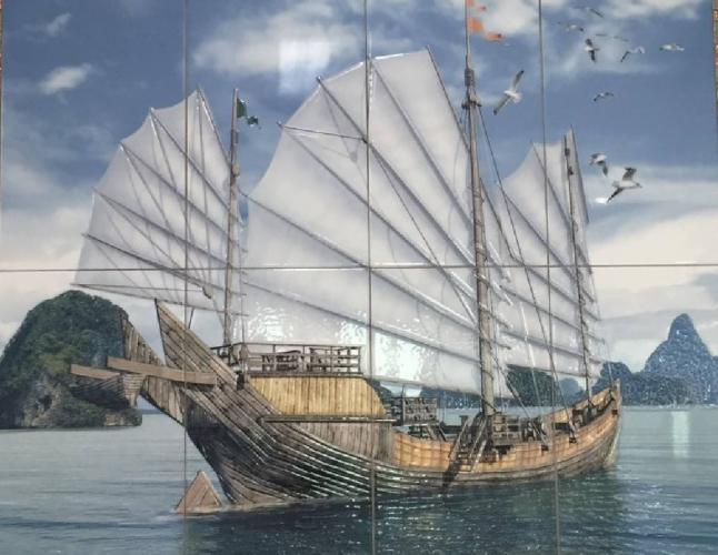 กระเบื้อง10x16 in. สำเภามงคล P/8P AL-100